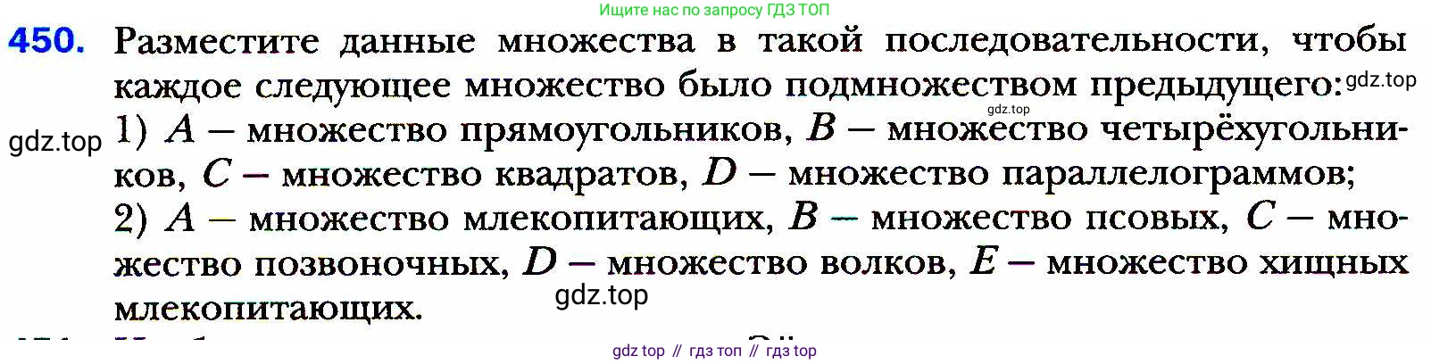 ГДЗ Алгебра, 8 класс Учебник, авторы: Мерзляк Аркадий Григорьевич, Полонский Виталий Борисович, Якир Михаил Семёнович, издательство Просвещение, Москва, 2018 - 2022, розового цвета, страница 114, номер 450, Условие