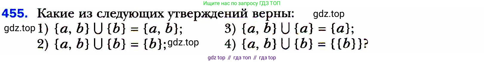 ГДЗ Алгебра, 8 класс Учебник, авторы: Мерзляк Аркадий Григорьевич, Полонский Виталий Борисович, Якир Михаил Семёнович, издательство Просвещение, Москва, 2018 - 2022, розового цвета, страница 115, номер 455, Условие