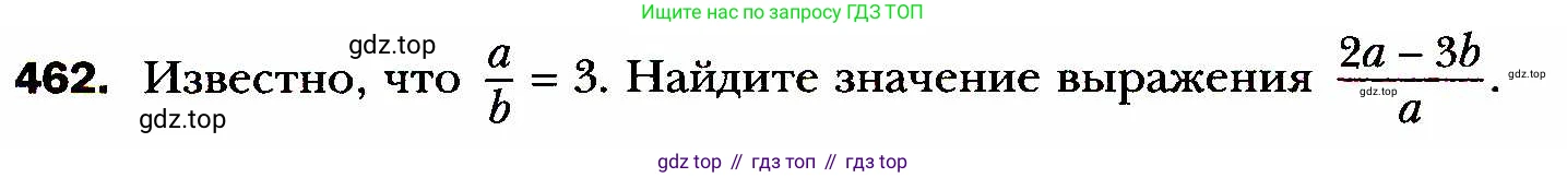 ГДЗ Алгебра, 8 класс Учебник, авторы: Мерзляк Аркадий Григорьевич, Полонский Виталий Борисович, Якир Михаил Семёнович, издательство Просвещение, Москва, 2018 - 2022, розового цвета, страница 116, номер 462, Условие