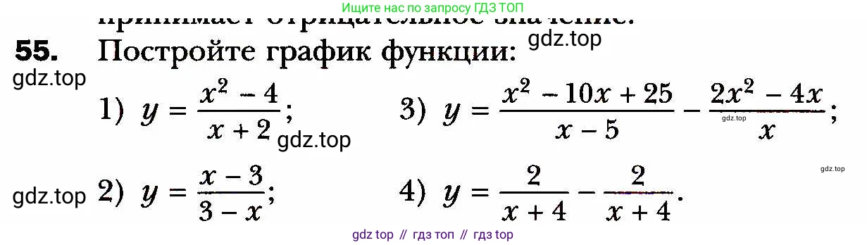 ГДЗ Алгебра, 8 класс Учебник, авторы: Мерзляк Аркадий Григорьевич, Полонский Виталий Борисович, Якир Михаил Семёнович, издательство Просвещение, Москва, 2018 - 2022, розового цвета, страница 18, номер 55, Условие