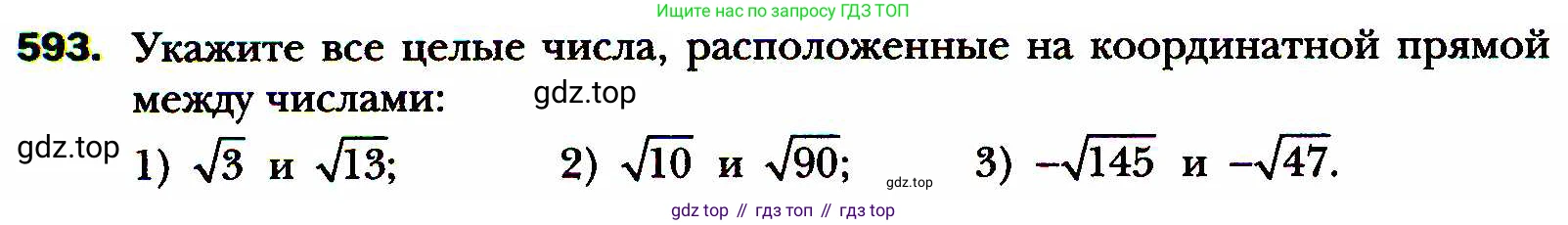 ГДЗ Алгебра, 8 класс Учебник, авторы: Мерзляк Аркадий Григорьевич, Полонский Виталий Борисович, Якир Михаил Семёнович, издательство Просвещение, Москва, 2018 - 2022, розового цвета, страница 148, номер 593, Условие