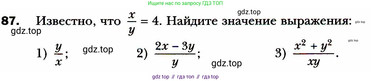 ГДЗ Алгебра, 8 класс Учебник, авторы: Мерзляк Аркадий Григорьевич, Полонский Виталий Борисович, Якир Михаил Семёнович, издательство Просвещение, Москва, 2018 - 2022, розового цвета, страница 23, номер 87, Условие