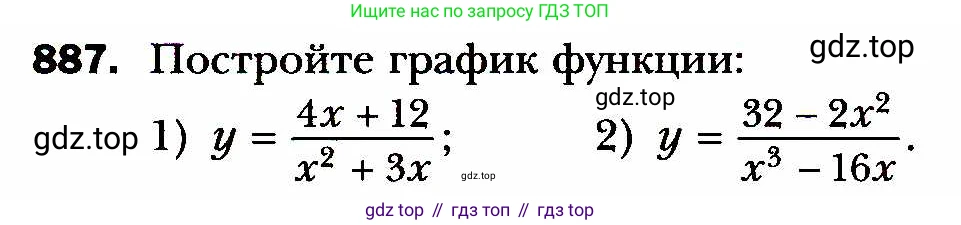 ГДЗ Алгебра, 8 класс Учебник, авторы: Мерзляк Аркадий Григорьевич, Полонский Виталий Борисович, Якир Михаил Семёнович, издательство Просвещение, Москва, 2018 - 2022, розового цвета, страница 222, номер 887, Условие