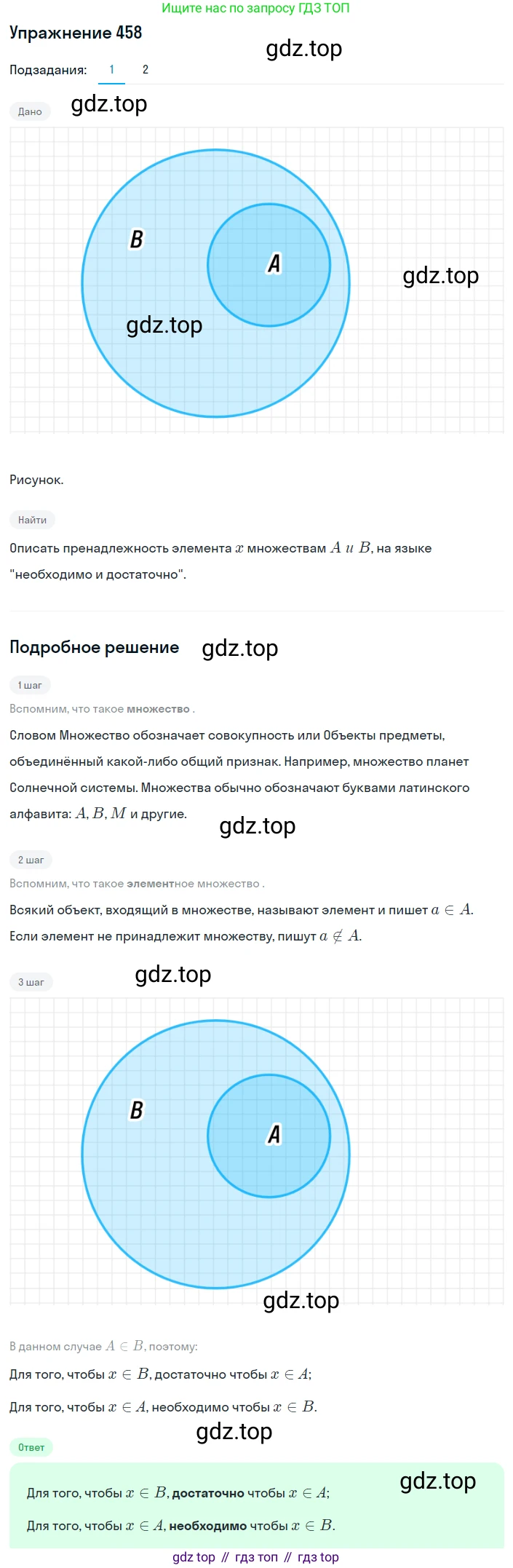 ГДЗ Алгебра, 8 класс Учебник, авторы: Мерзляк Аркадий Григорьевич, Полонский Виталий Борисович, Якир Михаил Семёнович, издательство Просвещение, Москва, 2018 - 2022, розового цвета, страница 115, номер 458, Решение 1