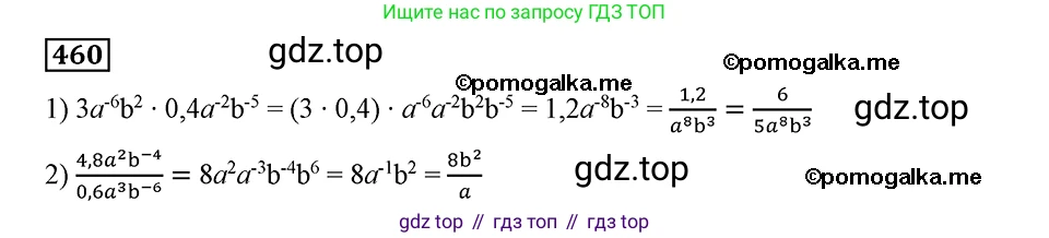 ГДЗ Алгебра, 8 класс Учебник, авторы: Мерзляк Аркадий Григорьевич, Полонский Виталий Борисович, Якир Михаил Семёнович, издательство Просвещение, Москва, 2018 - 2022, розового цвета, страница 115, номер 460, Решение 2