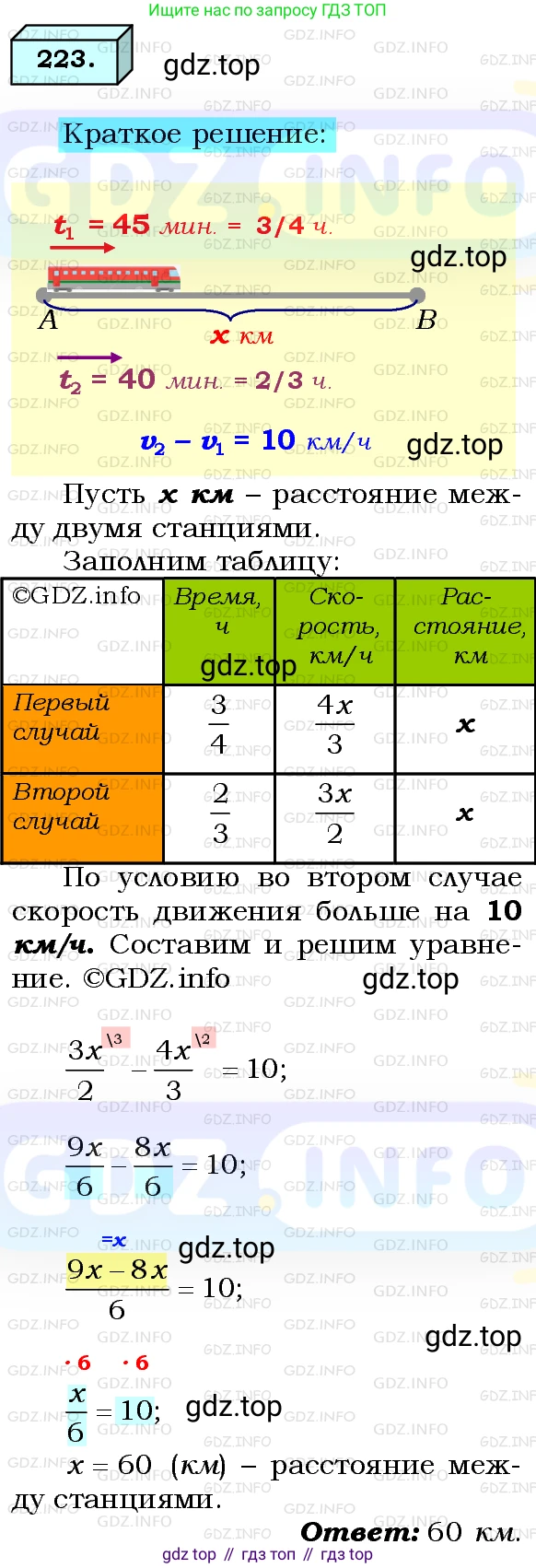 ГДЗ Алгебра, 8 класс Учебник, авторы: Мерзляк Аркадий Григорьевич, Полонский Виталий Борисович, Якир Михаил Семёнович, издательство Просвещение, Москва, 2018 - 2022, розового цвета, страница 58, номер 223, Решение 3