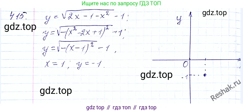 ГДЗ Алгебра, 8 класс Учебник, авторы: Мерзляк Аркадий Григорьевич, Полонский Виталий Борисович, Якир Михаил Семёнович, издательство Просвещение, Москва, 2018 - 2022, розового цвета, страница 103, номер 415, Решение 6