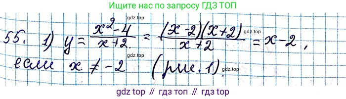 ГДЗ Алгебра, 8 класс Учебник, авторы: Мерзляк Аркадий Григорьевич, Полонский Виталий Борисович, Якир Михаил Семёнович, издательство Просвещение, Москва, 2018 - 2022, розового цвета, страница 18, номер 55, Решение 6