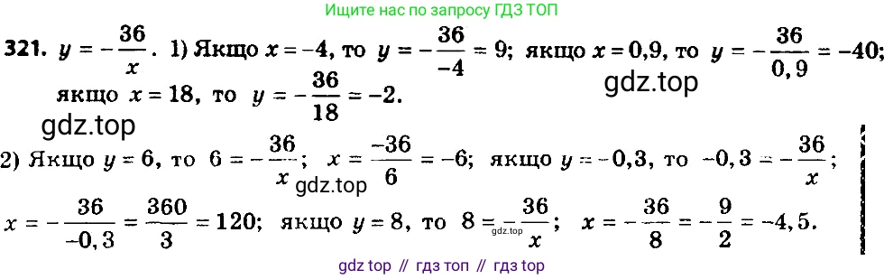 ГДЗ Алгебра, 8 класс Учебник, авторы: Мерзляк Аркадий Григорьевич, Полонский Виталий Борисович, Якир Михаил Семёнович, издательство Просвещение, Москва, 2018 - 2022, розового цвета, страница 81, номер 321, Решение 7