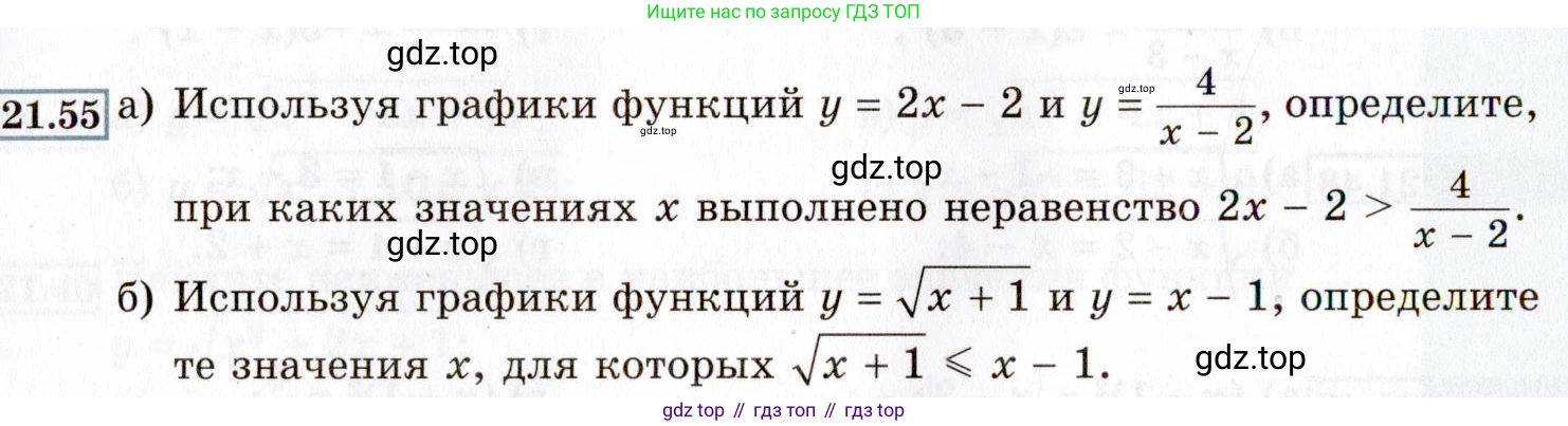 ГДЗ Алгебра, 8 класс Учебник, авторы: Мордкович Александр Григорьевич, Александрова Лилия Александровна, Мишустина Татьяна Николаевна, Тульчинская Елена Ефимовна, Семенов Павел Владимирович, издательство Мнемозина, Москва, 2019, Часть 2, страница 128, номер 21.55, Условие