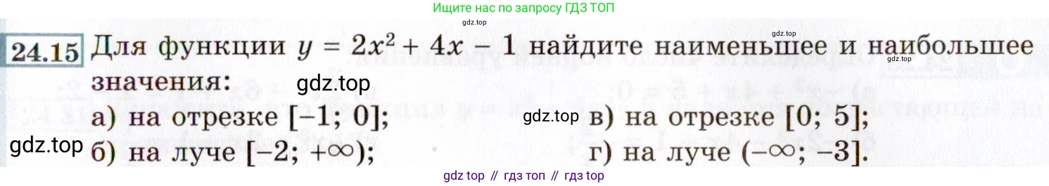 ГДЗ Алгебра, 8 класс Учебник, авторы: Мордкович Александр Григорьевич, Александрова Лилия Александровна, Мишустина Татьяна Николаевна, Тульчинская Елена Ефимовна, Семенов Павел Владимирович, издательство Мнемозина, Москва, 2019, Часть 2, страница 145, номер 24.15, Условие