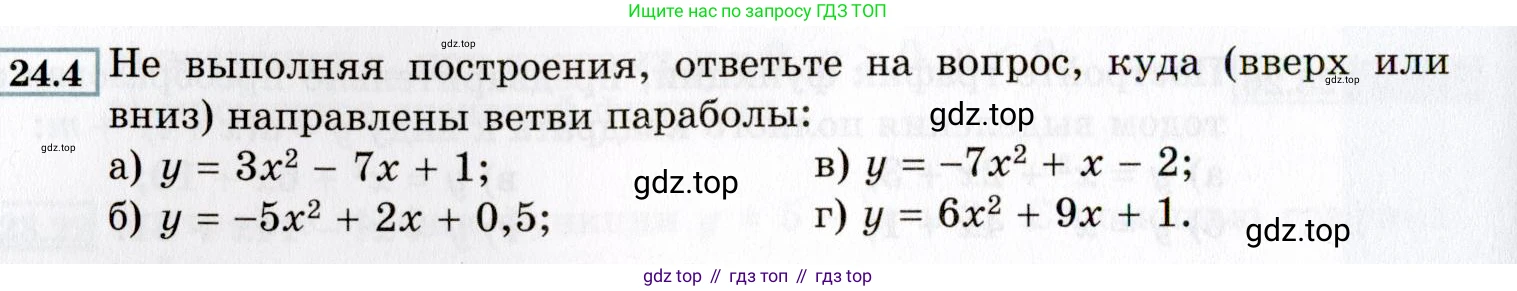 ГДЗ Алгебра, 8 класс Учебник, авторы: Мордкович Александр Григорьевич, Александрова Лилия Александровна, Мишустина Татьяна Николаевна, Тульчинская Елена Ефимовна, Семенов Павел Владимирович, издательство Мнемозина, Москва, 2019, Часть 2, страница 144, номер 24.4, Условие