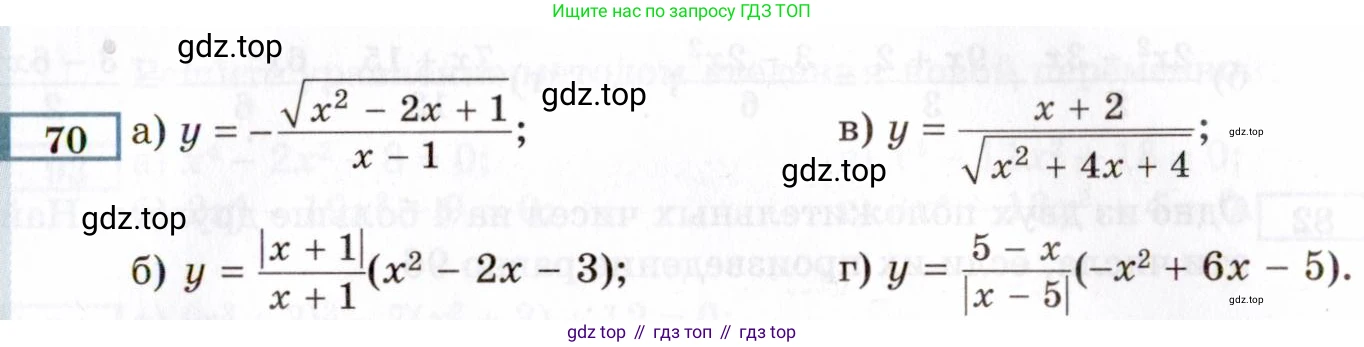 ГДЗ Алгебра, 8 класс Учебник, авторы: Мордкович Александр Григорьевич, Александрова Лилия Александровна, Мишустина Татьяна Николаевна, Тульчинская Елена Ефимовна, Семенов Павел Владимирович, издательство Мнемозина, Москва, 2019, Часть 2, страница 229, номер 70, Условие