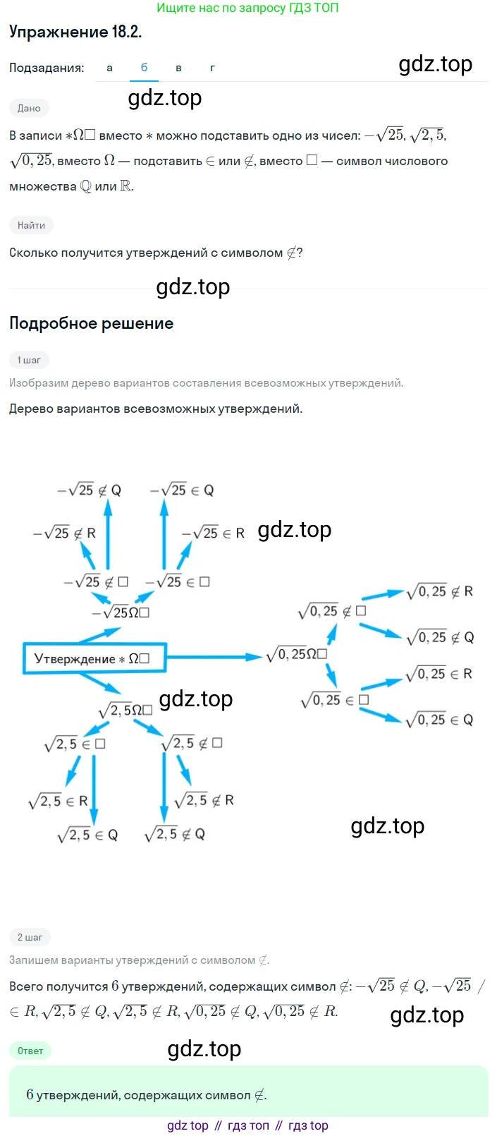 ГДЗ Алгебра, 8 класс Учебник, авторы: Мордкович Александр Григорьевич, Александрова Лилия Александровна, Мишустина Татьяна Николаевна, Тульчинская Елена Ефимовна, Семенов Павел Владимирович, издательство Мнемозина, Москва, 2019, Часть 2, страница 97, номер 18.2, Решение 1 (продолжение 2)