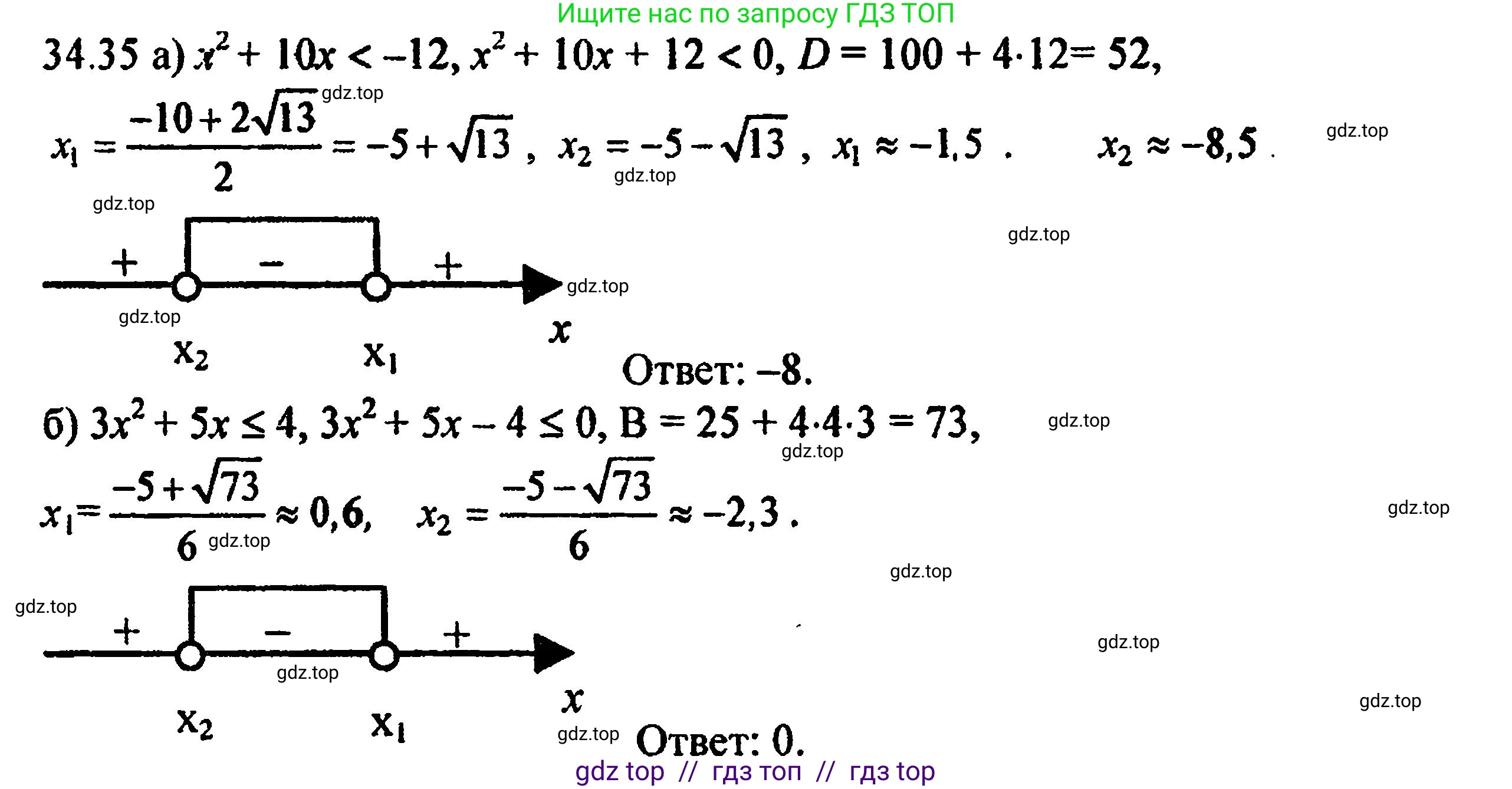 Алгебра, 8 класс Учебник, авторы: Мордкович Александр Григорьевич, Александрова Лилия Александровна, Мишустина Татьяна Николаевна, Тульчинская Елена Ефимовна, Семенов Павел Владимирович, издательство Мнемозина, Москва, 2019, Часть 2, страница 208, номер 37.35, Решение 5