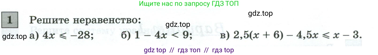 Алгебра, 8 класс Контрольные и самостоятельные работы, автор: Крайнева Лариса Борисовна, издательство Просвещение, Москва, 2024, страница 88, номер 1, Условие