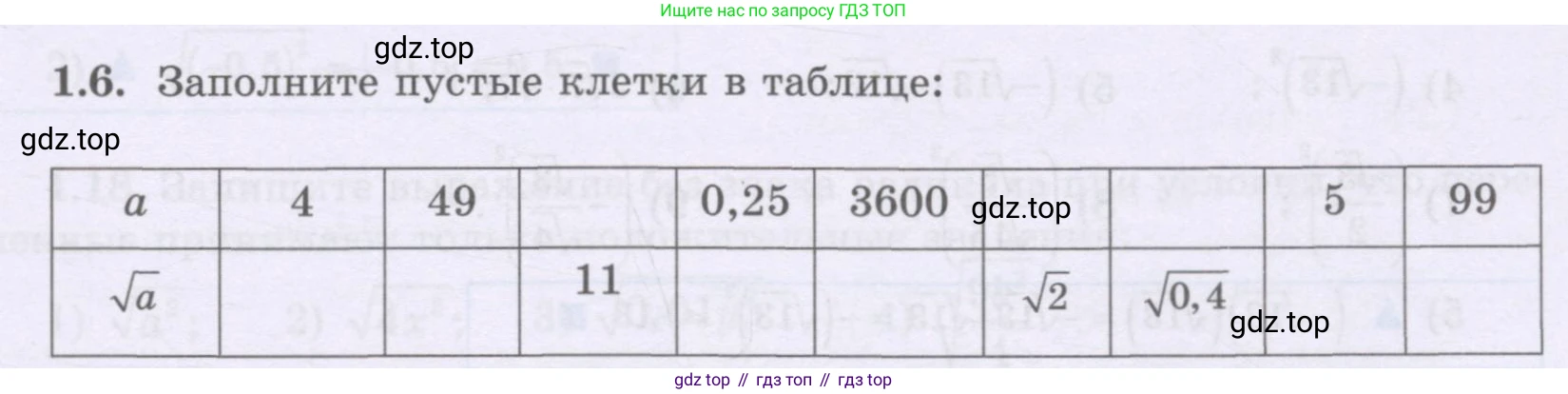 ГДЗ Алгебра, 8 класс Учебник, авторы: Шыныбеков Абдухали Насырович, Шыныбеков Данияр Абдухалиевич, Жумабаев Ринат Нурланович, издательство Атамұра, Алматы, 2018, страница 21, номер 1.6, Условие (рус)