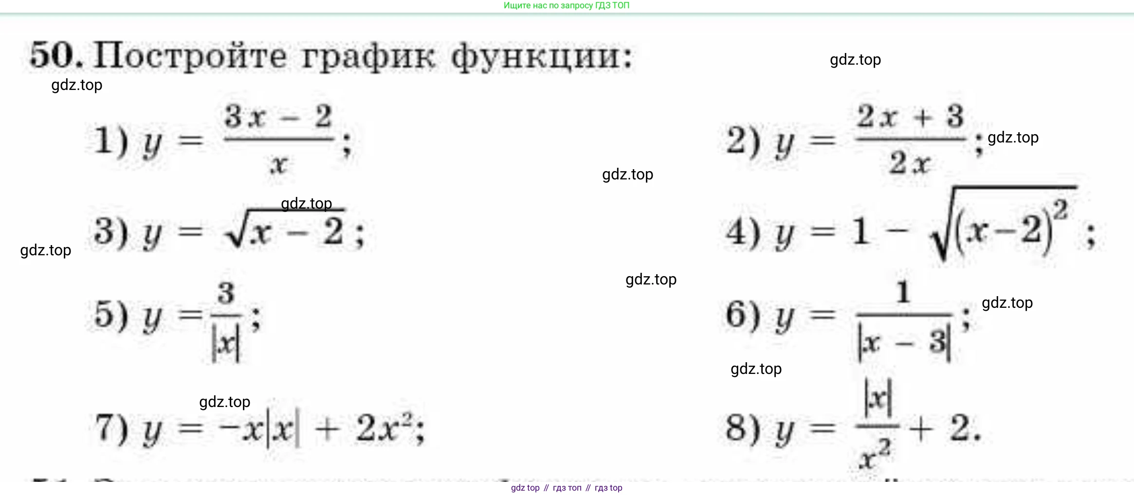 ГДЗ Алгебра, 9 класс Учебник, авторы: Абылкасымова Алма Есимбековна, Кучер Татьяна Павловна, Корчевский Владимир Евгеньевич, Жумагулова Зауре Абдыкеновна, издательство Мектеп, Алматы, 2019, бирюзового цвета, Часть 1, страница 15, номер 50, Условие рус