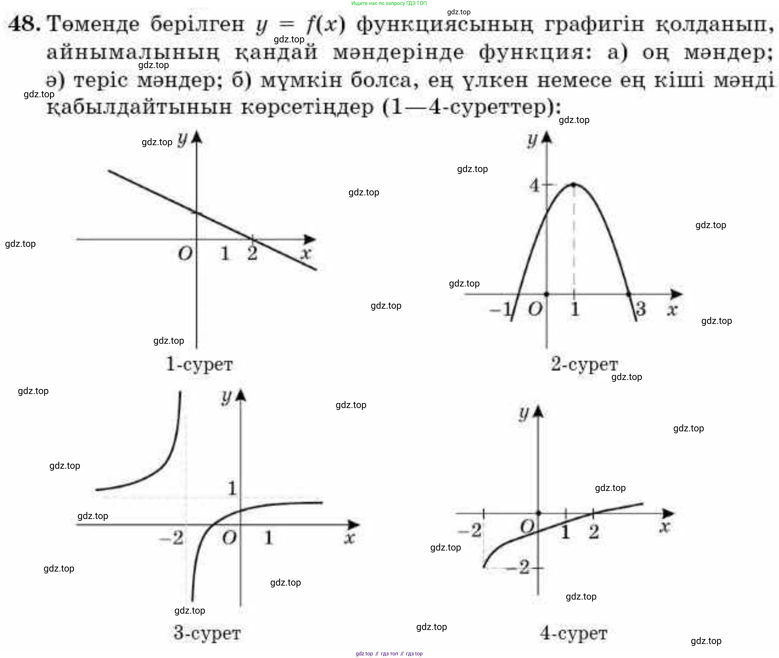 ГДЗ Алгебра, 9 класс Учебник, авторы: Абылкасымова Алма Есимбековна, Кучер Татьяна Павловна, Корчевский Владимир Евгеньевич, Жумагулова Зауре Абдыкеновна, издательство Мектеп, Алматы, 2019, бирюзового цвета, Часть 1, страница 14, номер 48, Условие кз