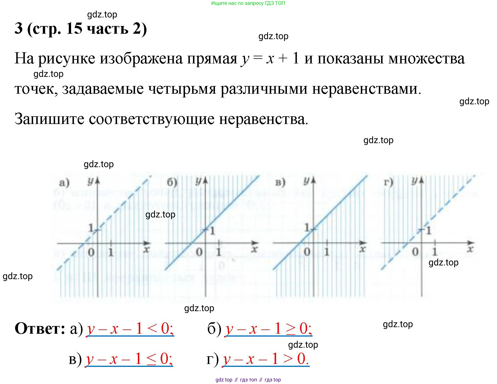 ГДЗ Алгебра, 9 класс рабочая тетрадь, авторы: Крайнева Лариса Борисовна, Миндюк Нора Григорьевна, Шлыкова Инга Соломоновна, издательство Просвещение, Москва, 2024, белого цвета, Часть 2, страница 15, номер 3, Решение