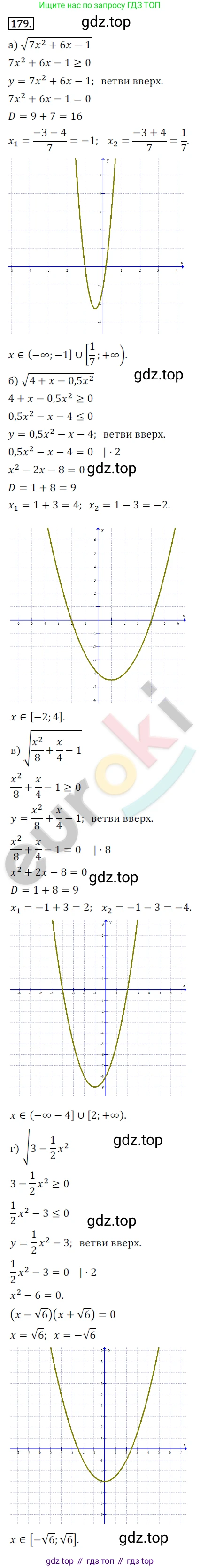 Алгебра, 9 класс Учебник, авторы: Бунимович Евгений Абрамович, Кузнецова Людмила Викторовна, Минаева Светлана Станиславовна, Рослова Лариса Олеговна, Суворова Светлана Борисовна, издательство Просвещение, Москва, 2018, оранжевого цвета, страница 69, номер 179, Решение