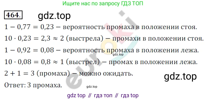 Алгебра, 9 класс Учебник, авторы: Бунимович Евгений Абрамович, Кузнецова Людмила Викторовна, Минаева Светлана Станиславовна, Рослова Лариса Олеговна, Суворова Светлана Борисовна, издательство Просвещение, Москва, 2018, оранжевого цвета, страница 181, номер 464, Решение