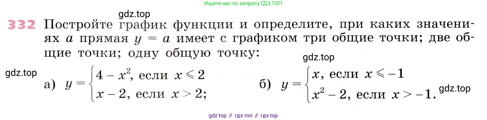 Алгебра, 9 класс Учебник, авторы: Дорофеев Георгий Владимирович, Суворова Светлана Борисовна, Бунимович Евгений Абрамович, Кузнецова Людмила Викторовна, Минаева Светлана Станиславовна, Рослова Лариса Олеговна, издательство Просвещение, Москва, 2019, белого цвета, страница 135, номер 332, Условие
