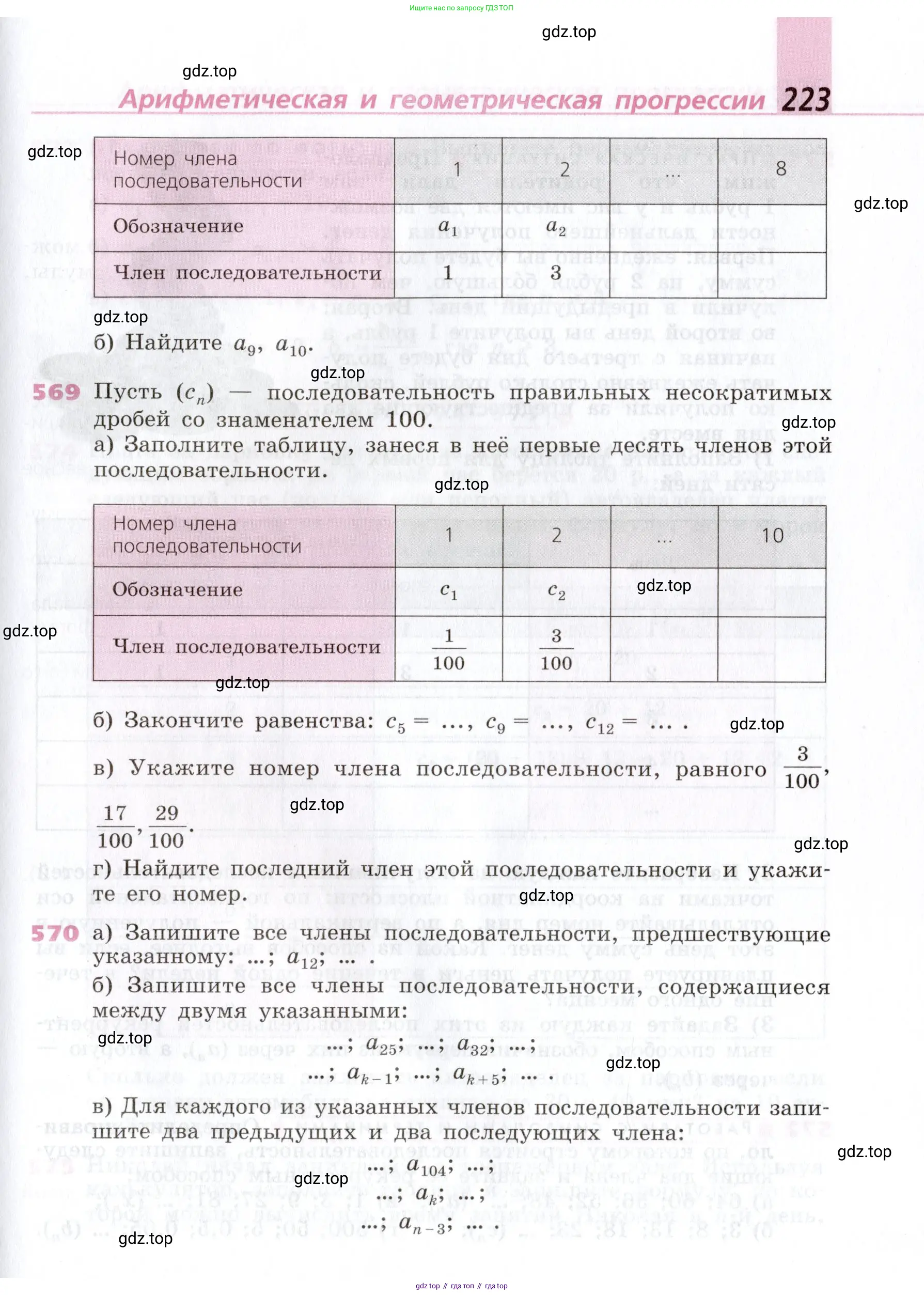 Алгебра, 9 класс Учебник, авторы: Дорофеев Георгий Владимирович, Суворова Светлана Борисовна, Бунимович Евгений Абрамович, Кузнецова Людмила Викторовна, Минаева Светлана Станиславовна, Рослова Лариса Олеговна, издательство Просвещение, Москва, 2019, белого цвета, страница 223