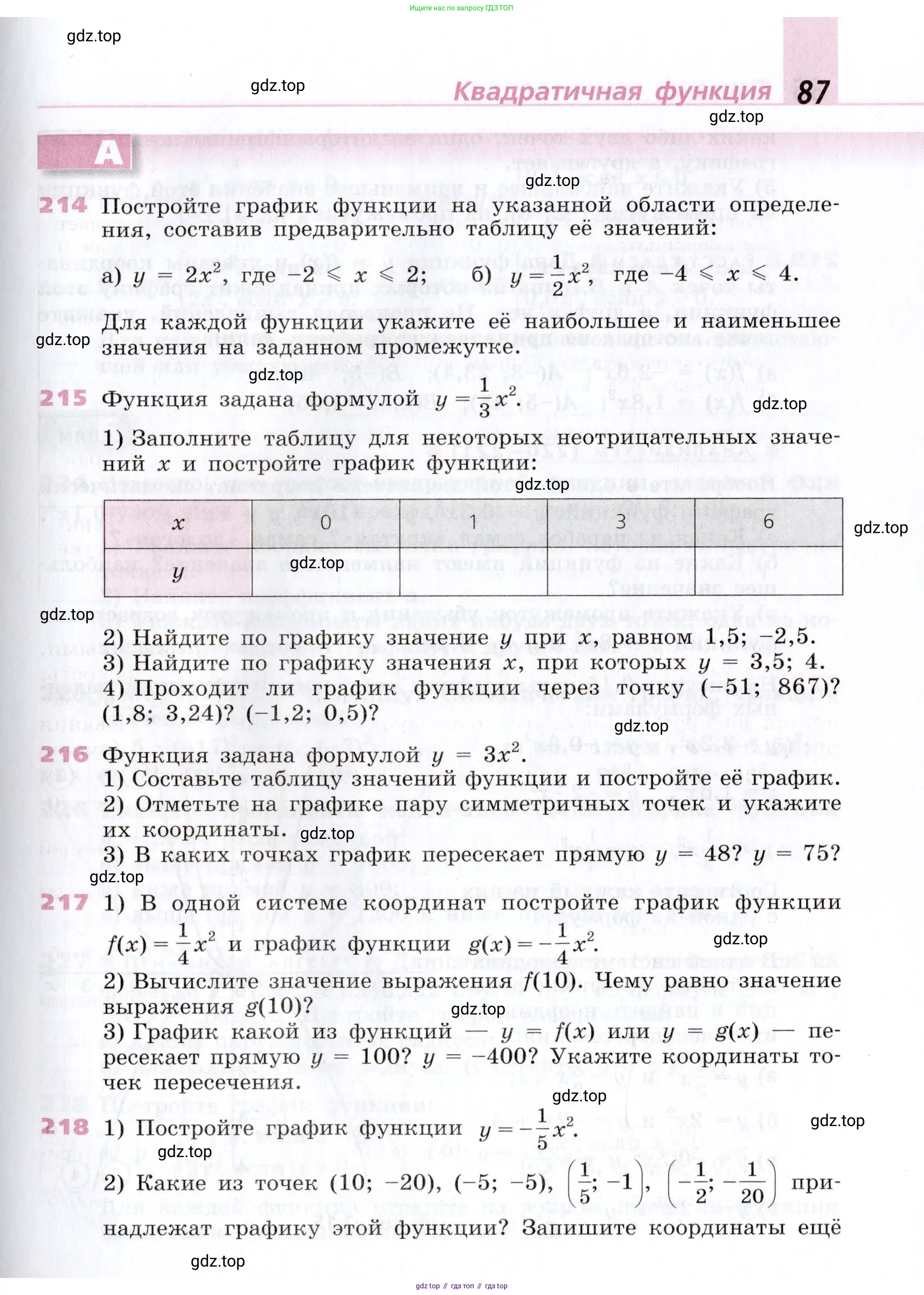 Алгебра, 9 класс Учебник, авторы: Дорофеев Георгий Владимирович, Суворова Светлана Борисовна, Бунимович Евгений Абрамович, Кузнецова Людмила Викторовна, Минаева Светлана Станиславовна, Рослова Лариса Олеговна, издательство Просвещение, Москва, 2019, белого цвета, страница 87