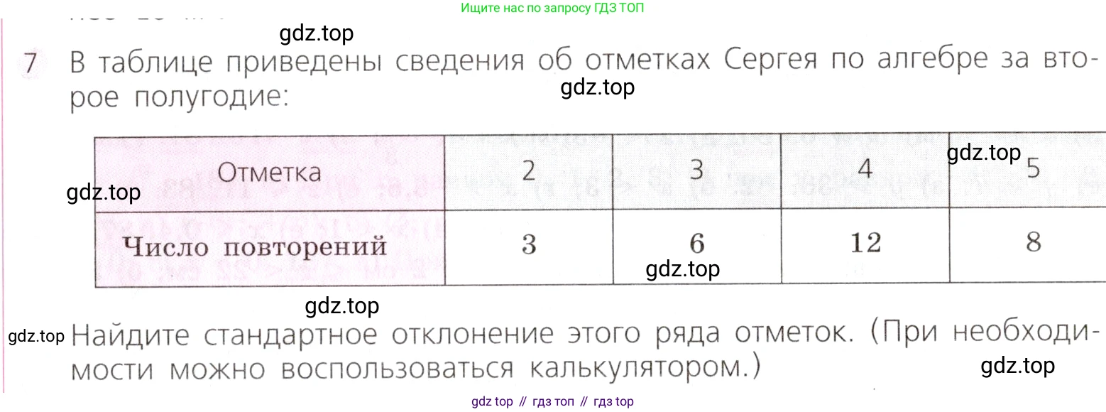 Алгебра, 9 класс Учебник, авторы: Дорофеев Георгий Владимирович, Суворова Светлана Борисовна, Бунимович Евгений Абрамович, Кузнецова Людмила Викторовна, Минаева Светлана Станиславовна, Рослова Лариса Олеговна, издательство Просвещение, Москва, 2019, белого цвета, страница 325, номер 7, Условие