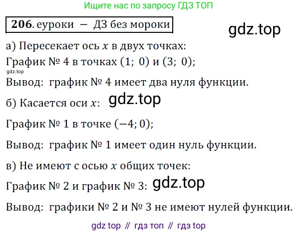 Алгебра, 9 класс Учебник, авторы: Дорофеев Георгий Владимирович, Суворова Светлана Борисовна, Бунимович Евгений Абрамович, Кузнецова Людмила Викторовна, Минаева Светлана Станиславовна, Рослова Лариса Олеговна, издательство Просвещение, Москва, 2019, белого цвета, страница 80, номер 206, Решение 3