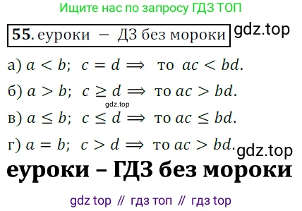 Алгебра, 9 класс Учебник, авторы: Дорофеев Георгий Владимирович, Суворова Светлана Борисовна, Бунимович Евгений Абрамович, Кузнецова Людмила Викторовна, Минаева Светлана Станиславовна, Рослова Лариса Олеговна, издательство Просвещение, Москва, 2019, белого цвета, страница 23, номер 55, Решение 3