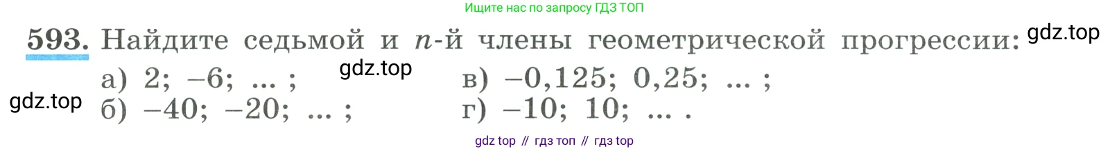 ГДЗ Алгебра, 9 класс Учебник, авторы: Макарычев Юрий Николаевич, Миндюк Нора Григорьевна, Нешков Константин Иванович, Суворова Светлана Борисовна, издательство Просвещение, Москва, 2023, белого цвета, страница 172, номер 593, Условие