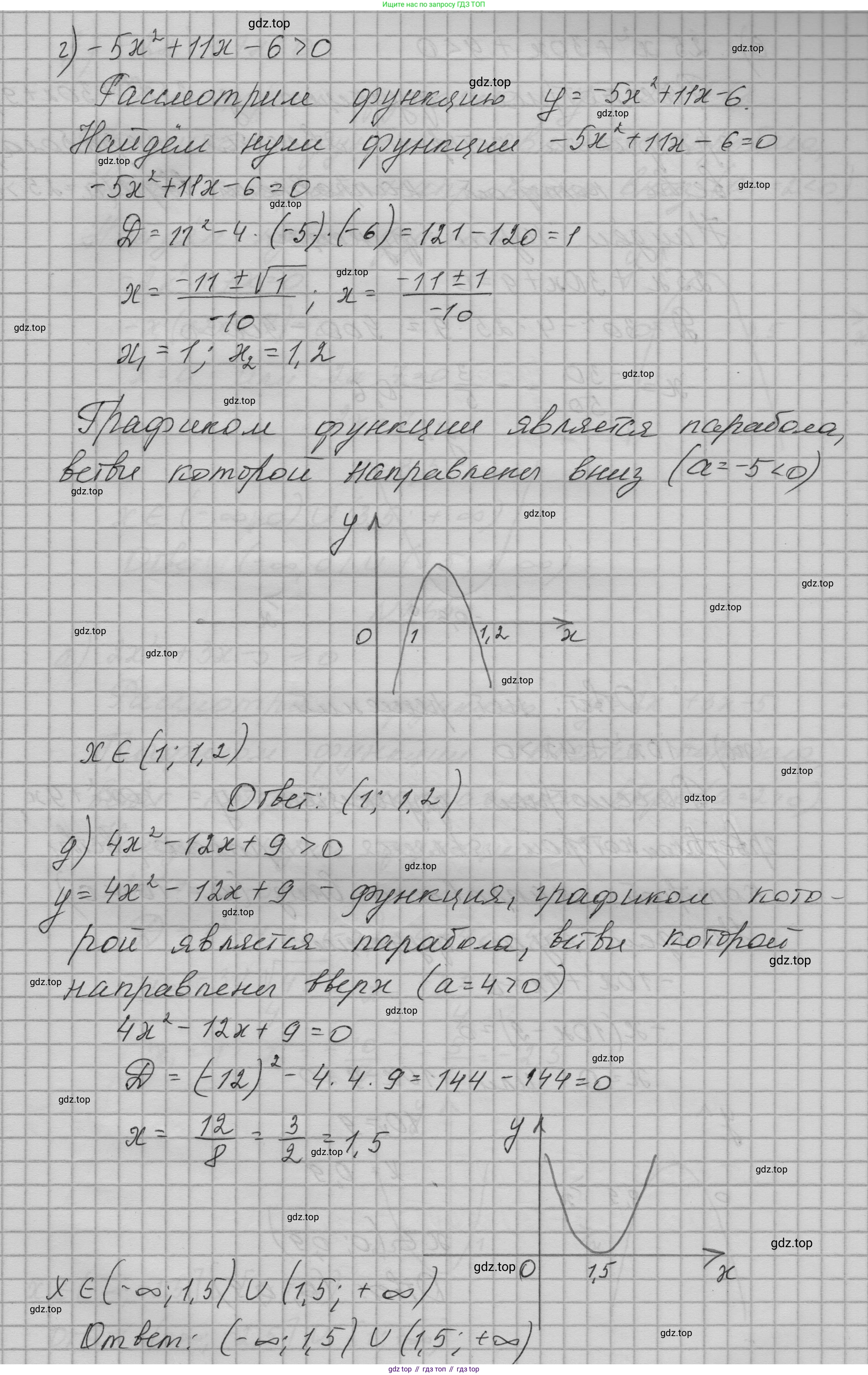 ГДЗ Алгебра, 9 класс Учебник, авторы: Макарычев Юрий Николаевич, Миндюк Нора Григорьевна, Нешков Константин Иванович, Суворова Светлана Борисовна, издательство Просвещение, Москва, 2023, белого цвета, страница 90, номер 264, Решение 1 (продолжение 3)