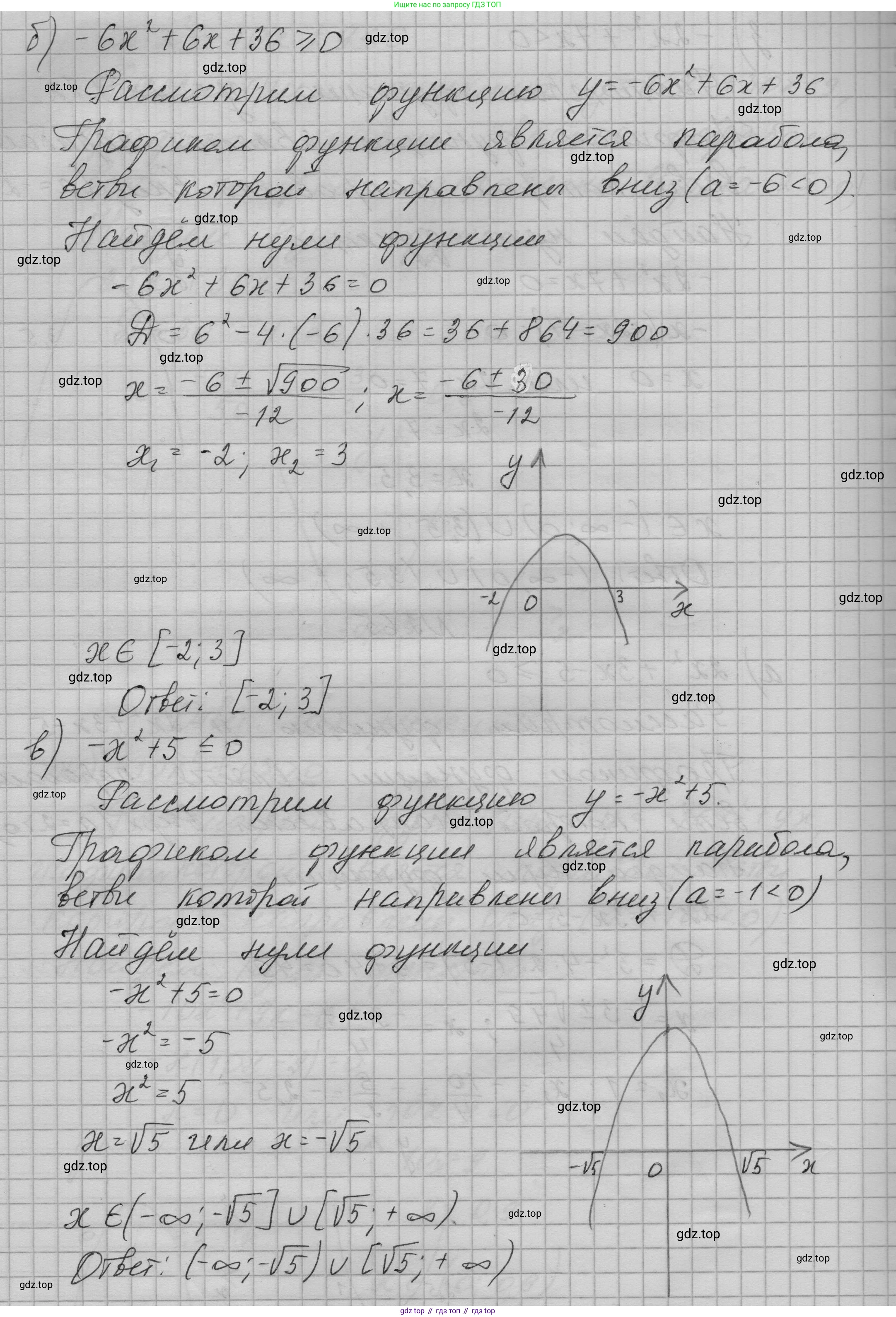 ГДЗ Алгебра, 9 класс Учебник, авторы: Макарычев Юрий Николаевич, Миндюк Нора Григорьевна, Нешков Константин Иванович, Суворова Светлана Борисовна, издательство Просвещение, Москва, 2023, белого цвета, страница 91, номер 265, Решение 1 (продолжение 2)