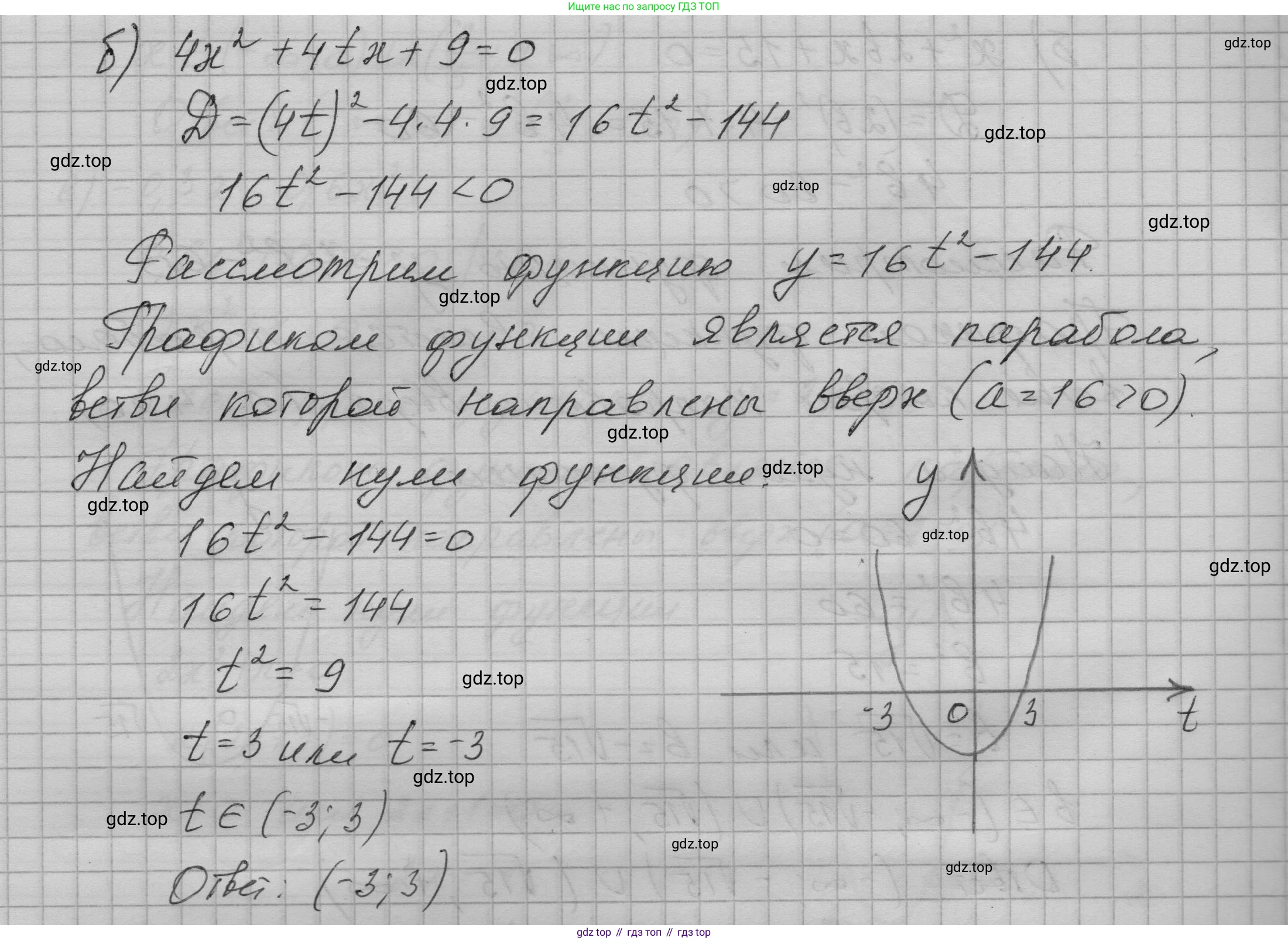 ГДЗ Алгебра, 9 класс Учебник, авторы: Макарычев Юрий Николаевич, Миндюк Нора Григорьевна, Нешков Константин Иванович, Суворова Светлана Борисовна, издательство Просвещение, Москва, 2023, белого цвета, страница 91, номер 271, Решение 1 (продолжение 2)