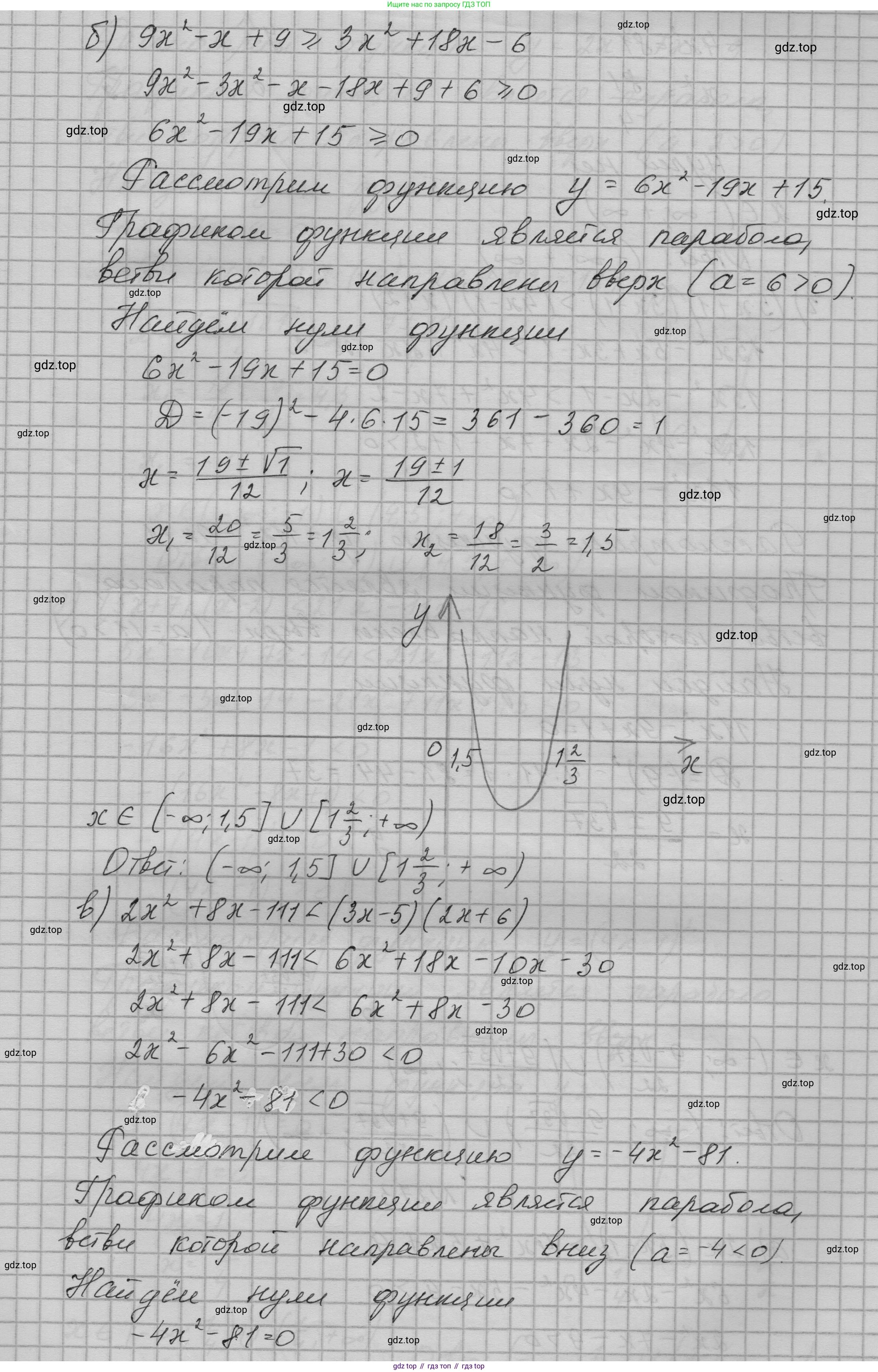 ГДЗ Алгебра, 9 класс Учебник, авторы: Макарычев Юрий Николаевич, Миндюк Нора Григорьевна, Нешков Константин Иванович, Суворова Светлана Борисовна, издательство Просвещение, Москва, 2023, белого цвета, страница 91, номер 272, Решение 1 (продолжение 2)