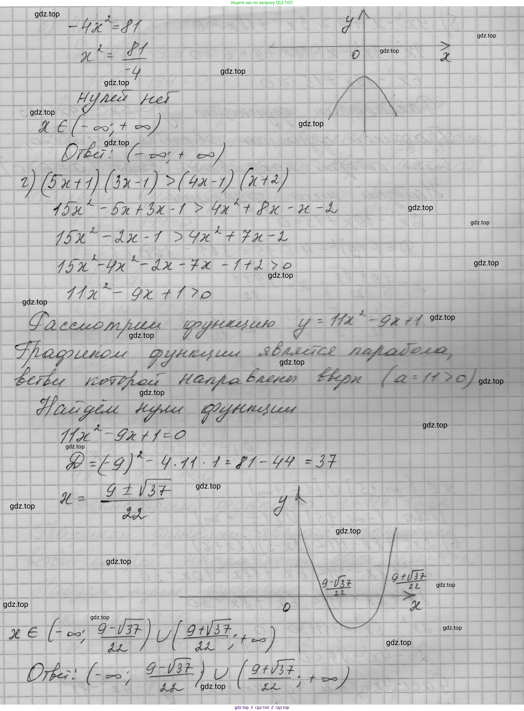 ГДЗ Алгебра, 9 класс Учебник, авторы: Макарычев Юрий Николаевич, Миндюк Нора Григорьевна, Нешков Константин Иванович, Суворова Светлана Борисовна, издательство Просвещение, Москва, 2023, белого цвета, страница 91, номер 272, Решение 1 (продолжение 3)