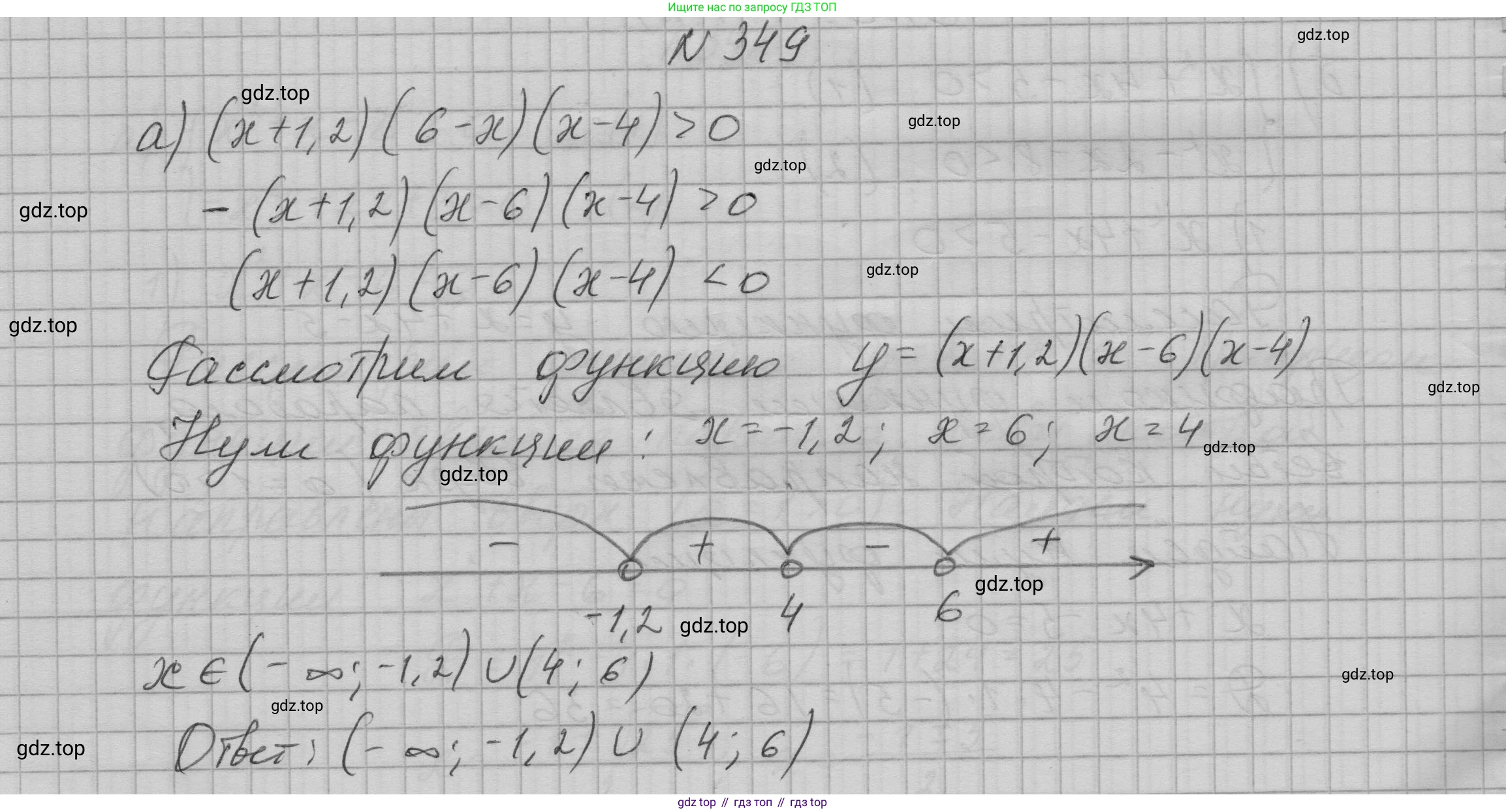 ГДЗ Алгебра, 9 класс Учебник, авторы: Макарычев Юрий Николаевич, Миндюк Нора Григорьевна, Нешков Константин Иванович, Суворова Светлана Борисовна, издательство Просвещение, Москва, 2023, белого цвета, страница 108, номер 349, Решение 1