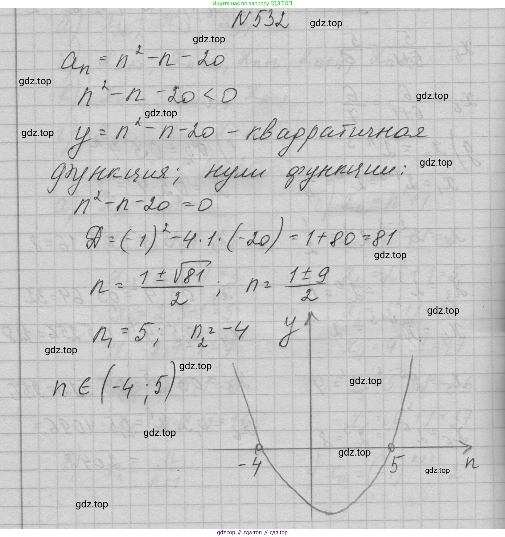 ГДЗ Алгебра, 9 класс Учебник, авторы: Макарычев Юрий Николаевич, Миндюк Нора Григорьевна, Нешков Константин Иванович, Суворова Светлана Борисовна, издательство Просвещение, Москва, 2023, белого цвета, страница 152, номер 532, Решение 1