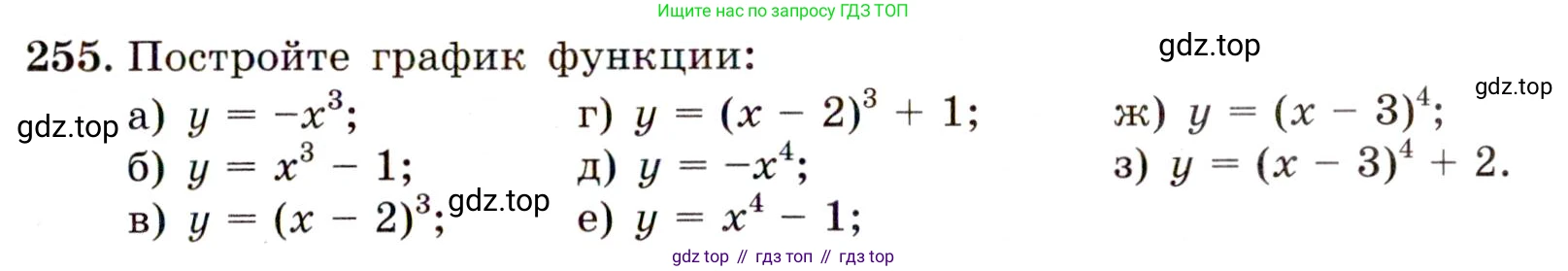 ГДЗ Алгебра, 9 класс Учебник, авторы: Макарычев Юрий Николаевич, Миндюк Нора Григорьевна, Нешков Константин Иванович, Суворова Светлана Борисовна, издательство Просвещение, Москва, 2014 - 2024, страница 73, номер 255, Условие