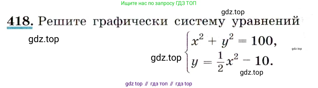 ГДЗ Алгебра, 9 класс Учебник, авторы: Макарычев Юрий Николаевич, Миндюк Нора Григорьевна, Нешков Константин Иванович, Суворова Светлана Борисовна, издательство Просвещение, Москва, 2014 - 2024, страница 115, номер 418, Условие