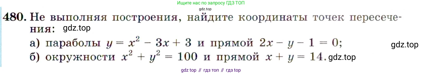 ГДЗ Алгебра, 9 класс Учебник, авторы: Макарычев Юрий Николаевич, Миндюк Нора Григорьевна, Нешков Константин Иванович, Суворова Светлана Борисовна, издательство Просвещение, Москва, 2014 - 2024, страница 125, номер 480, Условие
