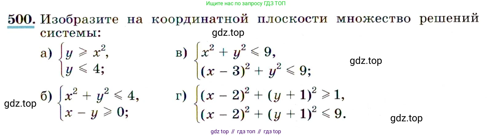ГДЗ Алгебра, 9 класс Учебник, авторы: Макарычев Юрий Николаевич, Миндюк Нора Григорьевна, Нешков Константин Иванович, Суворова Светлана Борисовна, издательство Просвещение, Москва, 2014 - 2024, страница 133, номер 500, Условие