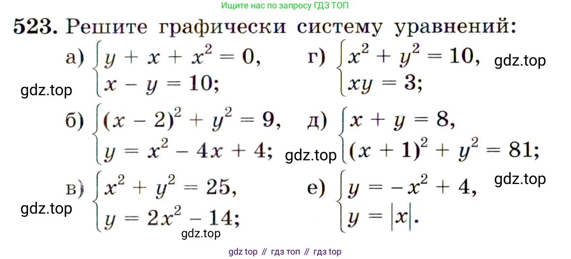 ГДЗ Алгебра, 9 класс Учебник, авторы: Макарычев Юрий Николаевич, Миндюк Нора Григорьевна, Нешков Константин Иванович, Суворова Светлана Борисовна, издательство Просвещение, Москва, 2014 - 2024, страница 139, номер 523, Условие