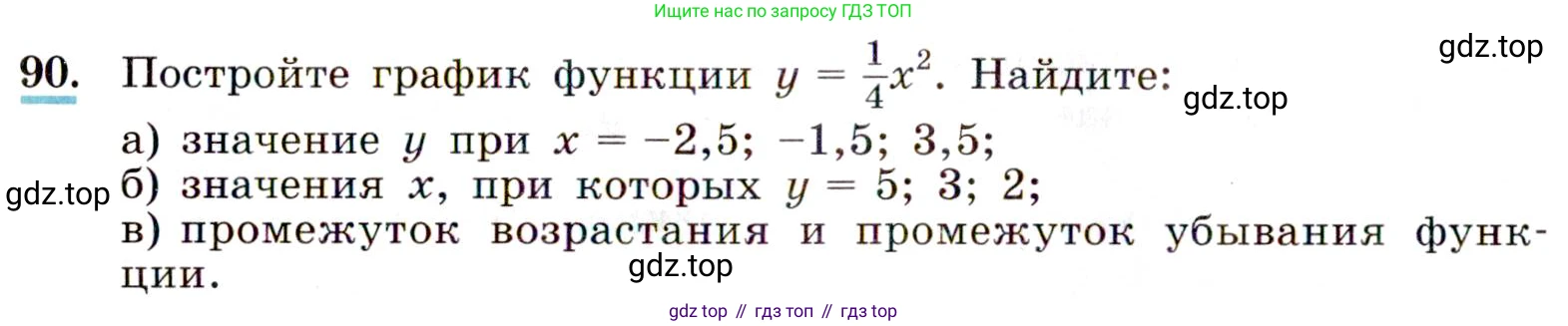 ГДЗ Алгебра, 9 класс Учебник, авторы: Макарычев Юрий Николаевич, Миндюк Нора Григорьевна, Нешков Константин Иванович, Суворова Светлана Борисовна, издательство Просвещение, Москва, 2014 - 2024, страница 36, номер 90, Условие