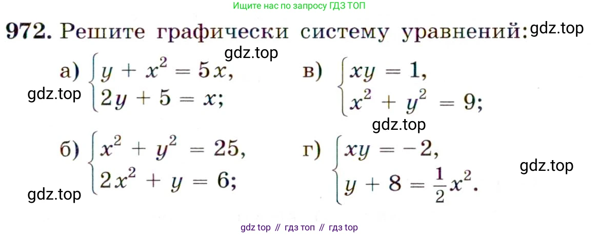 ГДЗ Алгебра, 9 класс Учебник, авторы: Макарычев Юрий Николаевич, Миндюк Нора Григорьевна, Нешков Константин Иванович, Суворова Светлана Борисовна, издательство Просвещение, Москва, 2014 - 2024, страница 233, номер 972, Условие