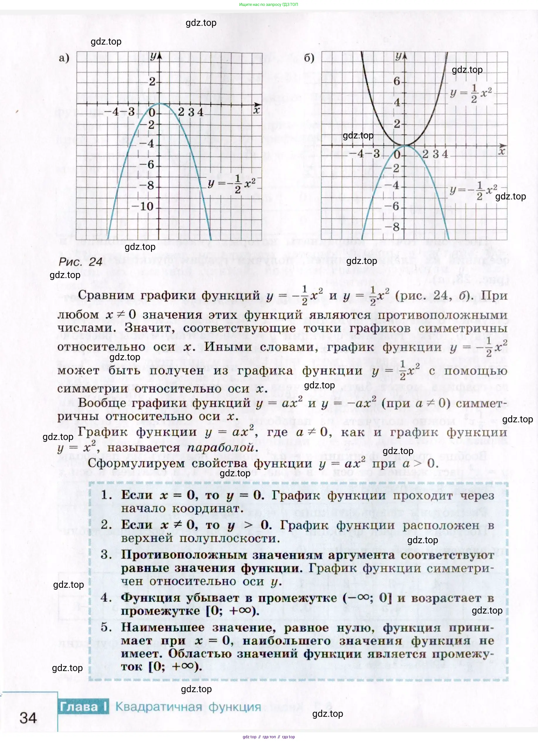 Алгебра, 9 класс Учебник, авторы: Макарычев Юрий Николаевич, Миндюк Нора Григорьевна, Нешков Константин Иванович, Суворова Светлана Борисовна, издательство Просвещение, Москва, 2014 - 2024, страница 34