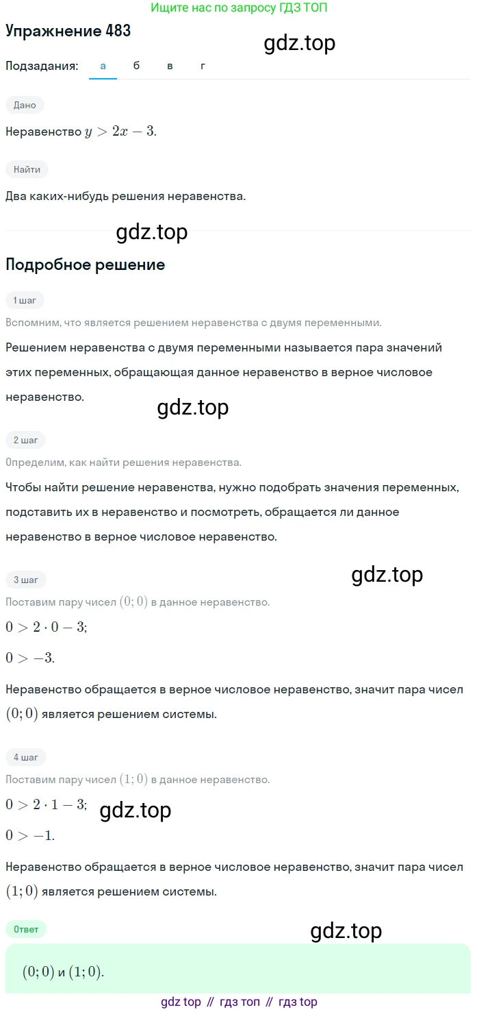 ГДЗ Алгебра, 9 класс Учебник, авторы: Макарычев Юрий Николаевич, Миндюк Нора Григорьевна, Нешков Константин Иванович, Суворова Светлана Борисовна, издательство Просвещение, Москва, 2014 - 2024, страница 129, номер 483, Решение 1