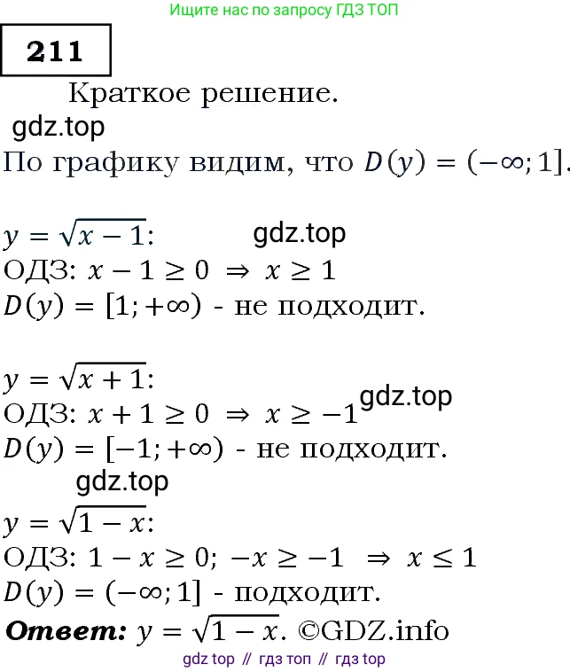 ГДЗ Алгебра, 9 класс Учебник, авторы: Макарычев Юрий Николаевич, Миндюк Нора Григорьевна, Нешков Константин Иванович, Суворова Светлана Борисовна, издательство Просвещение, Москва, 2014 - 2024, страница 69, номер 211, Решение 3
